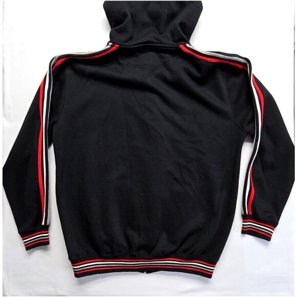 Ecko Unltd Hoodie Men's XL Black Zip Up Red Stripe Graphic Streetwear Jacket Y2K - Picture 9 of 11